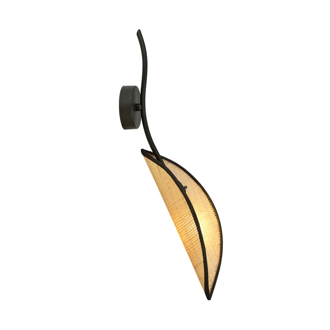 Emibig Zidna lampa LOTUS 230V 10W MAX LED E14 Čelik/ Tkanina Crna