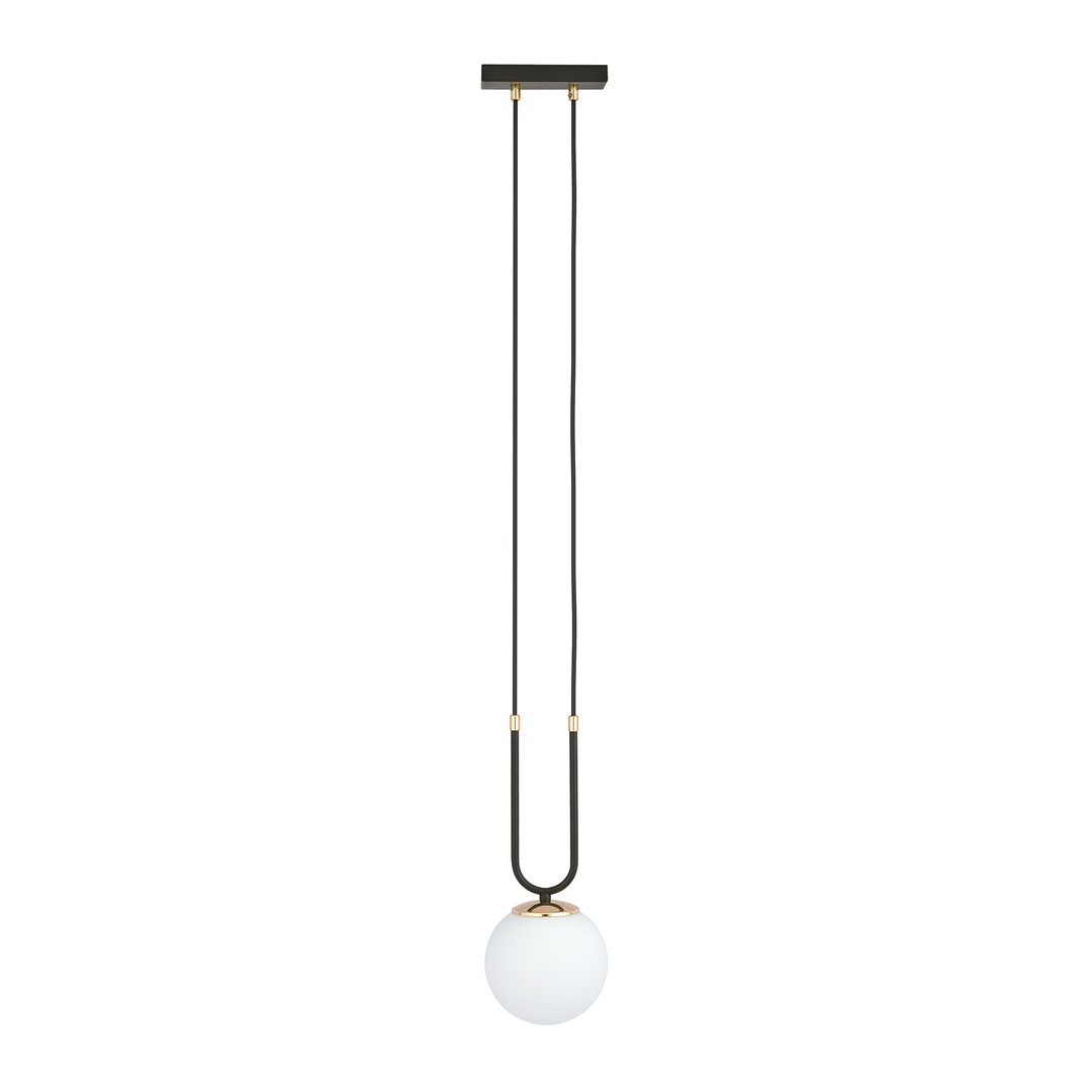 Emibig Visilica GLAM 230V 10W MAX LED E14 Čelik/ Staklo Crna