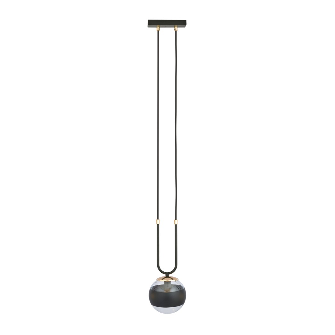 Emibig Visilica GLAM 230V 10W MAX LED E14 Čelik/ Staklo Crna