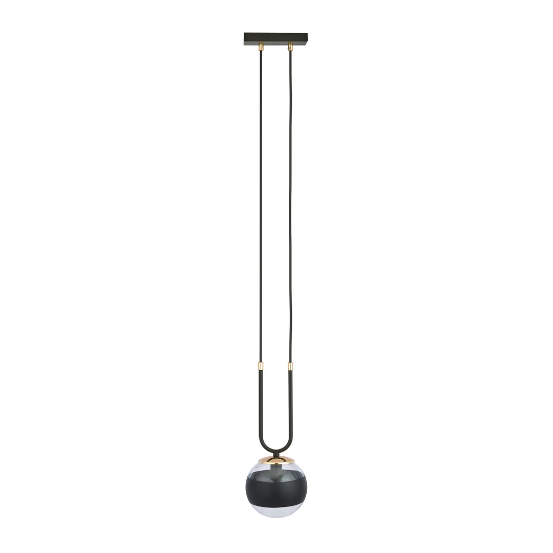 Emibig Visilica GLAM 230V 10W MAX LED E14 Čelik/ Staklo Crna