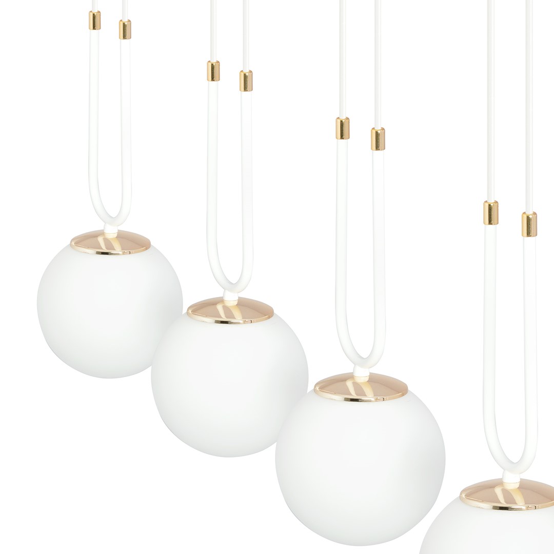 Emibig Visilica GLAM 230V 10W MAX LED E14 Čelik/ Staklo Bijela