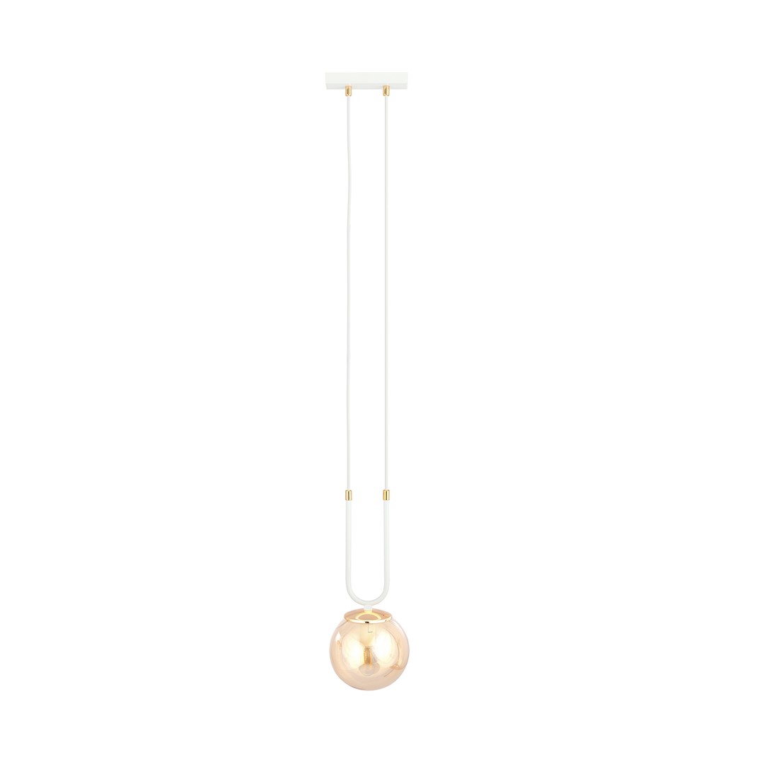 Emibig Visilica GLAM 230V 10W MAX LED E14 Čelik/ Staklo Bijela