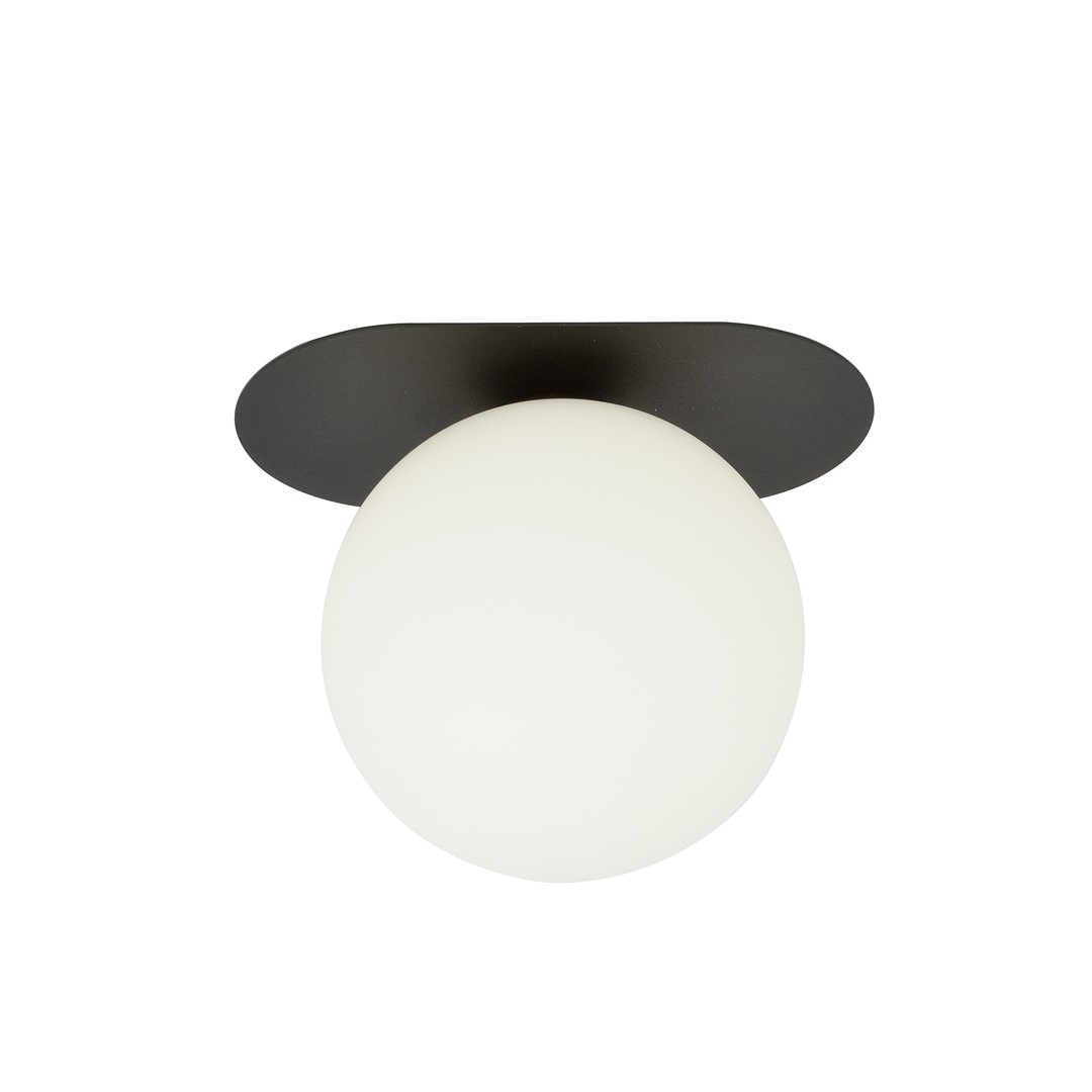 Emibig Stropna svjetiljka PLAZA 230V 10W MAX LED E14 Čelik/ Staklo Crna
