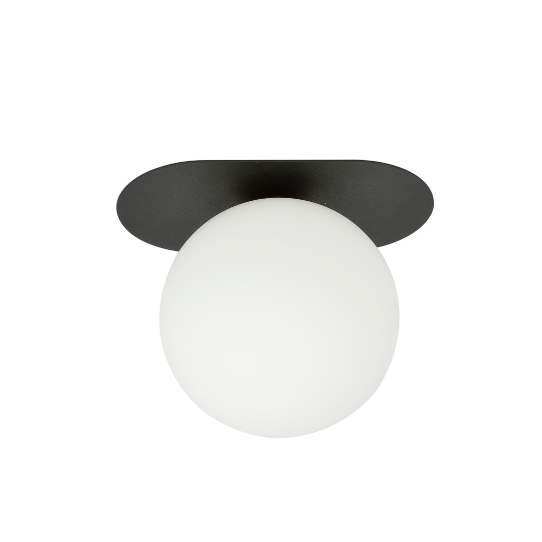 Emibig Stropna svjetiljka PLAZA 230V 10W MAX LED E14 Čelik/ Staklo Crna