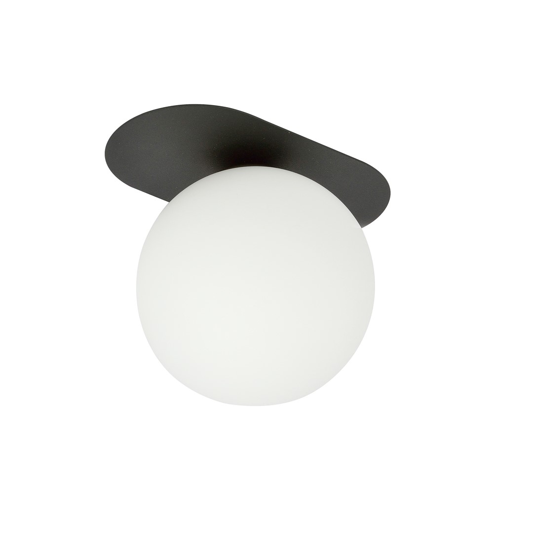 Emibig Stropna svjetiljka PLAZA 230V 10W MAX LED E14 Čelik/ Staklo Crna