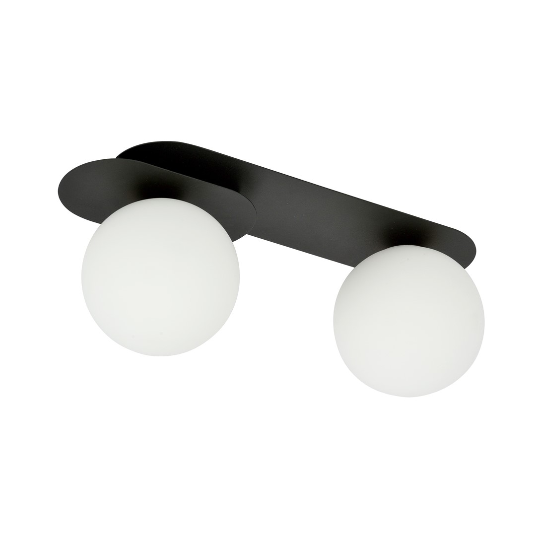 Emibig Stropna svjetiljka PLAZA 230V 10W MAX LED E14 Čelik/ Staklo Crna