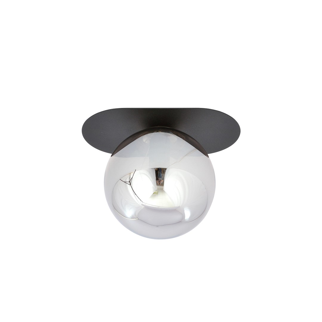 Emibig Stropna svjetiljka PLAZA 230V 10W MAX LED E14 Čelik/ Staklo Crna