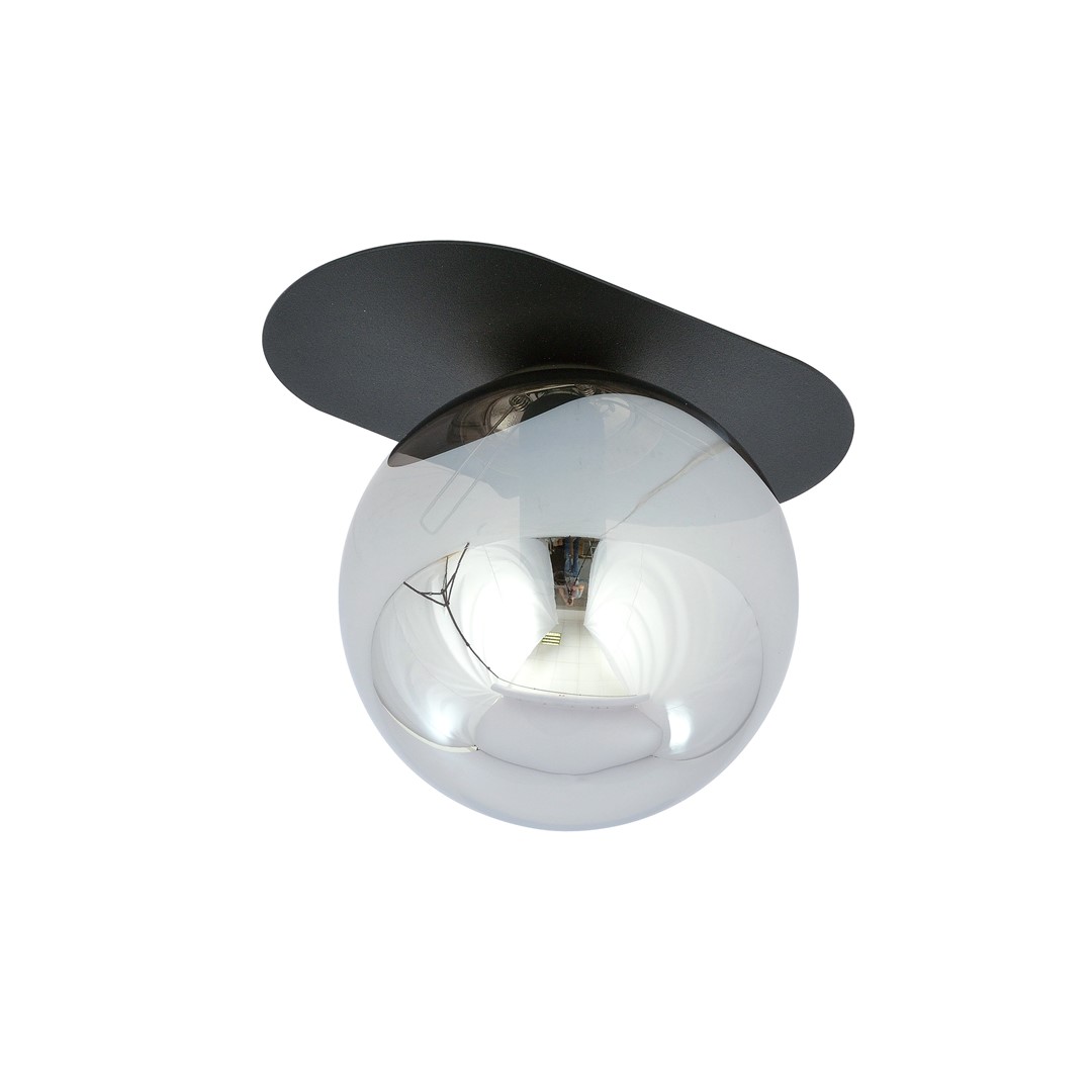 Emibig Stropna svjetiljka PLAZA 230V 10W MAX LED E14 Čelik/ Staklo Crna