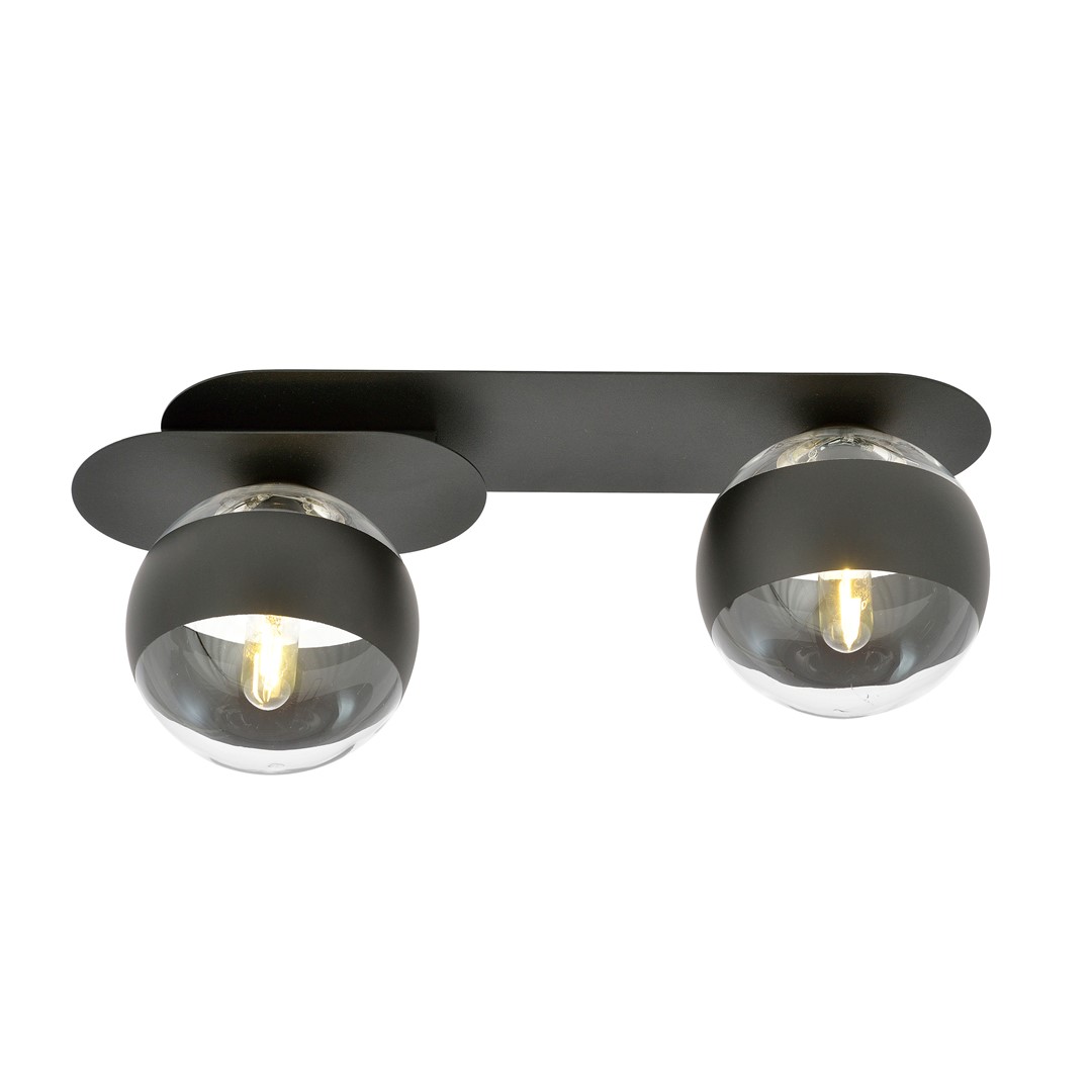 Emibig Stropna svjetiljka PLAZA 230V 10W MAX LED E14 Čelik/ Staklo Crna