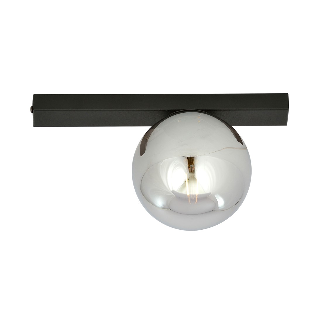 Emibig Stropna svjetiljka FIT 230V 10W MAX LED E14 Čelik/ Staklo Crna