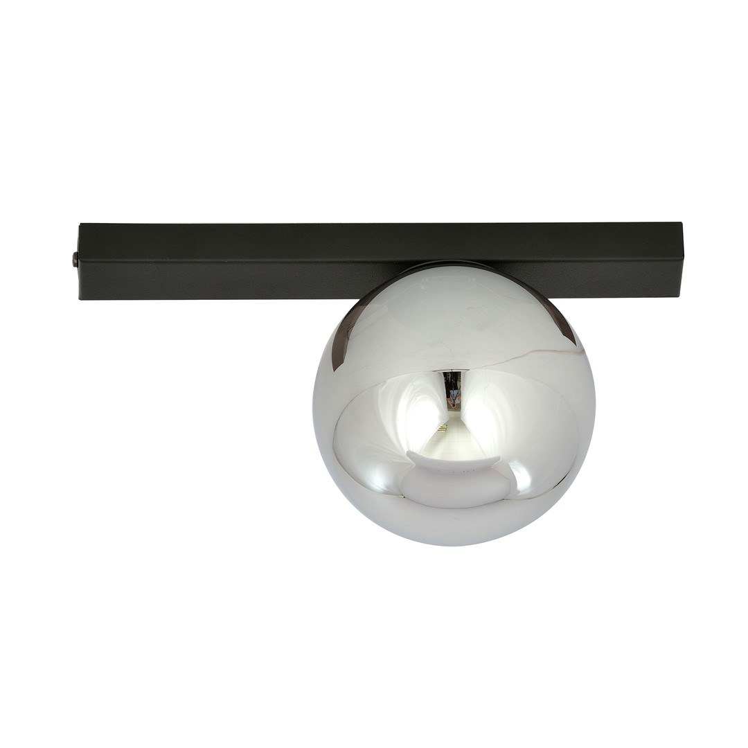 Emibig Stropna svjetiljka FIT 230V 10W MAX LED E14 Čelik/ Staklo Crna