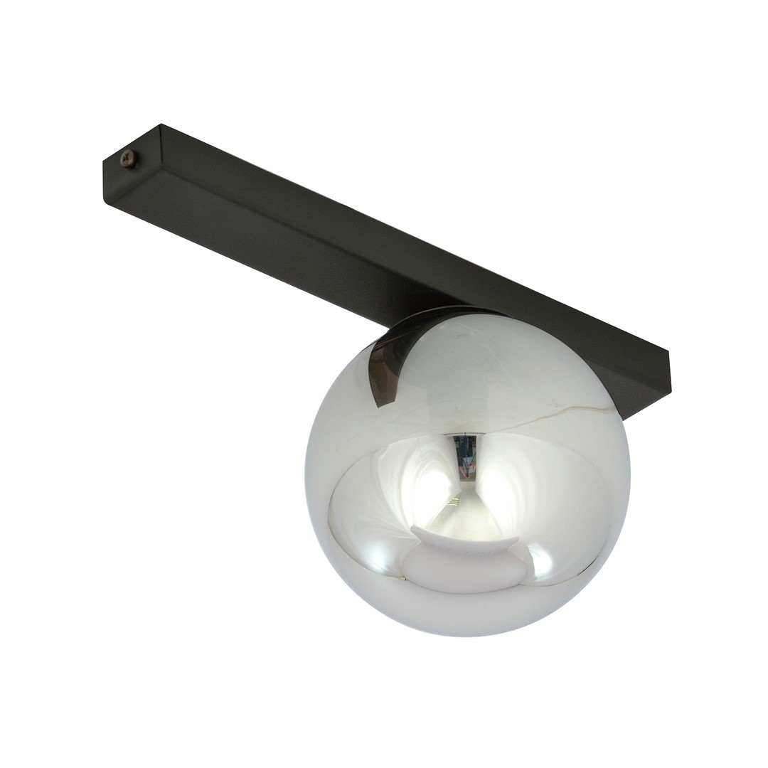 Emibig Stropna svjetiljka FIT 230V 10W MAX LED E14 Čelik/ Staklo Crna