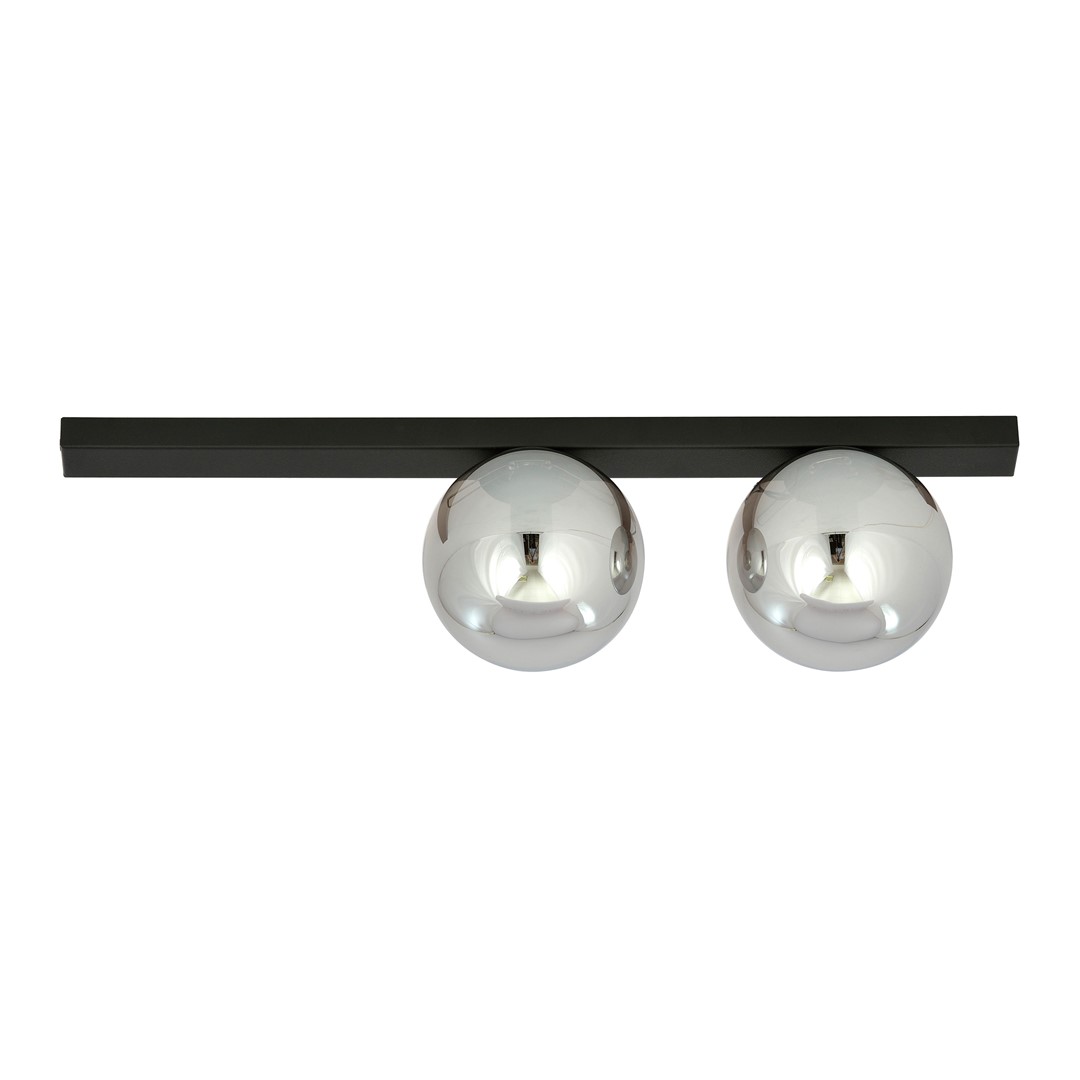 Emibig Stropna svjetiljka FIT 230V 10W MAX LED E14 Čelik/ Staklo Crna