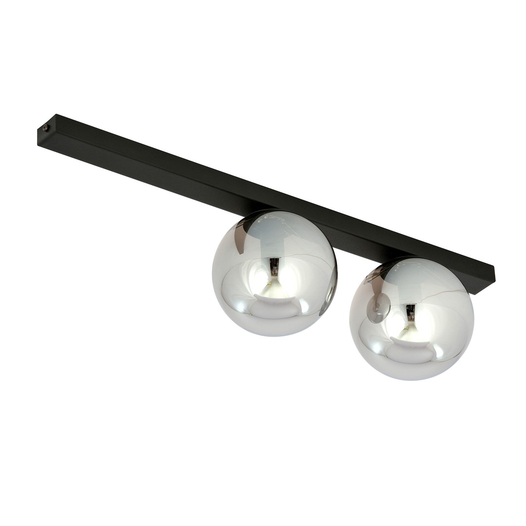 Emibig Stropna svjetiljka FIT 230V 10W MAX LED E14 Čelik/ Staklo Crna