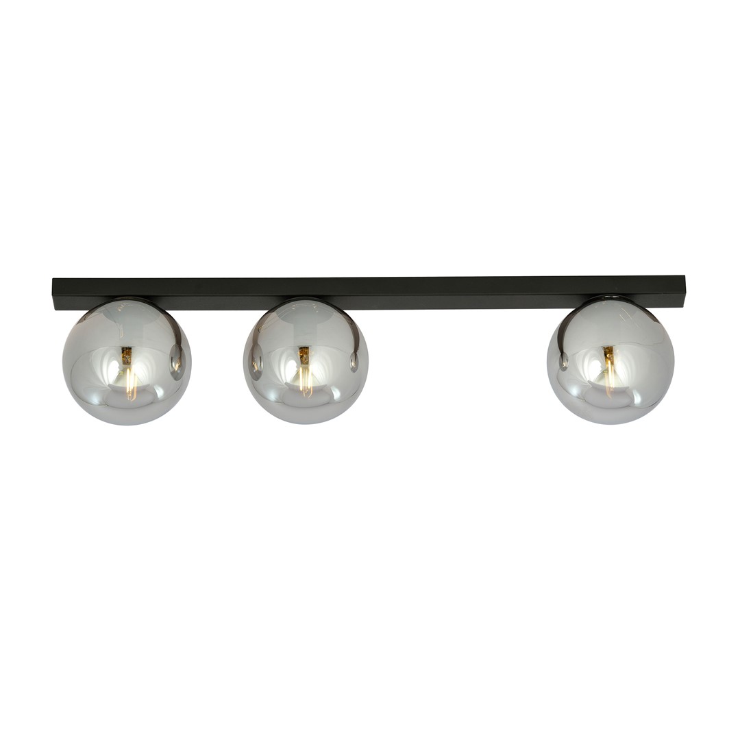 Emibig Stropna svjetiljka FIT 230V 10W MAX LED E14 Čelik/ Staklo Crna