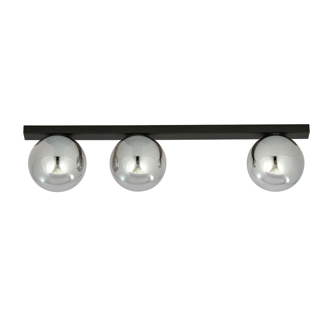 Emibig Stropna svjetiljka FIT 230V 10W MAX LED E14 Čelik/ Staklo Crna