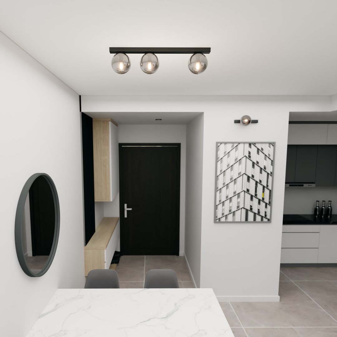 Emibig Stropna svjetiljka FIT 230V 10W MAX LED E14 Čelik/ Staklo Crna