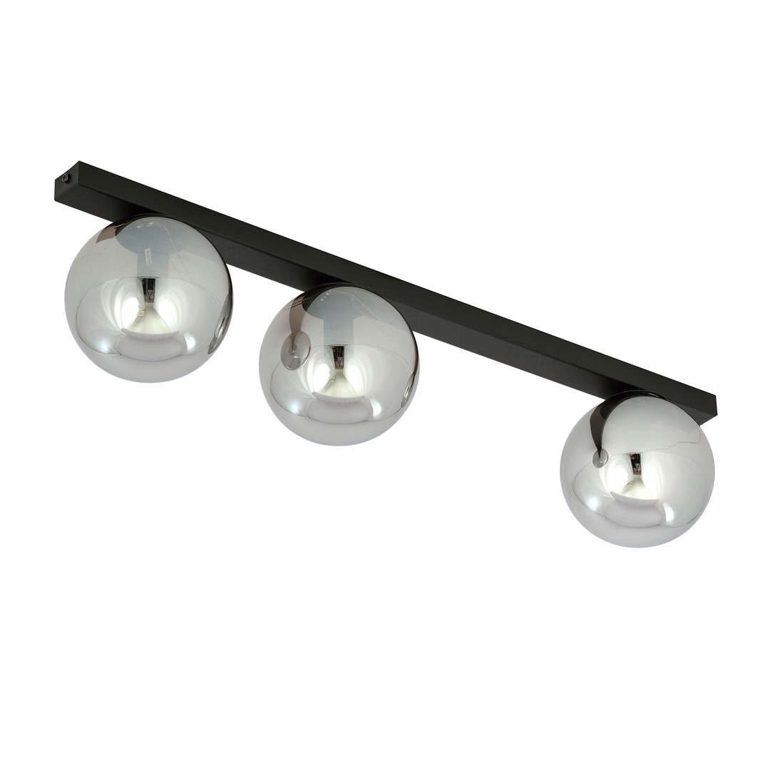 Emibig Stropna svjetiljka FIT 230V 10W MAX LED E14 Čelik/ Staklo Crna