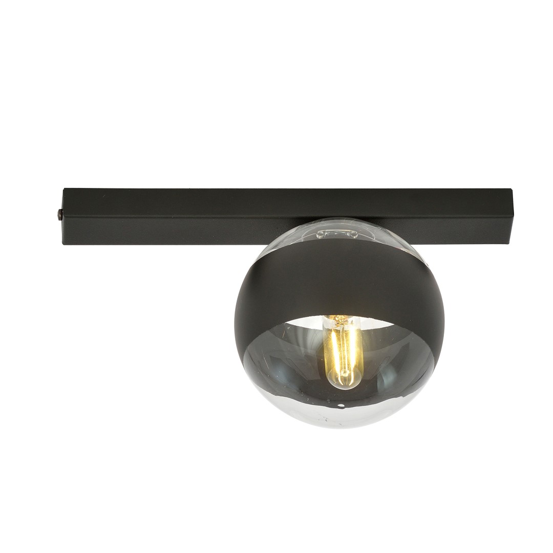 Emibig Stropna svjetiljka FIT 230V 10W MAX LED E14 Čelik/ Staklo Crna