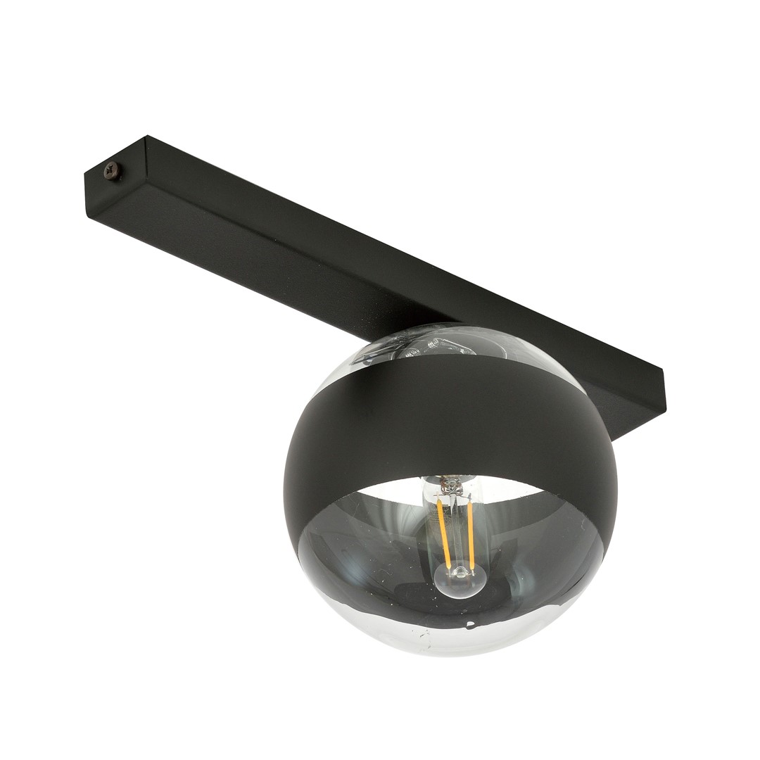 Emibig Stropna svjetiljka FIT 230V 10W MAX LED E14 Čelik/ Staklo Crna