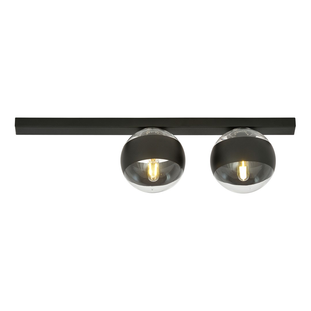 Emibig Stropna svjetiljka FIT 230V 10W MAX LED E14 Čelik/ Staklo Crna