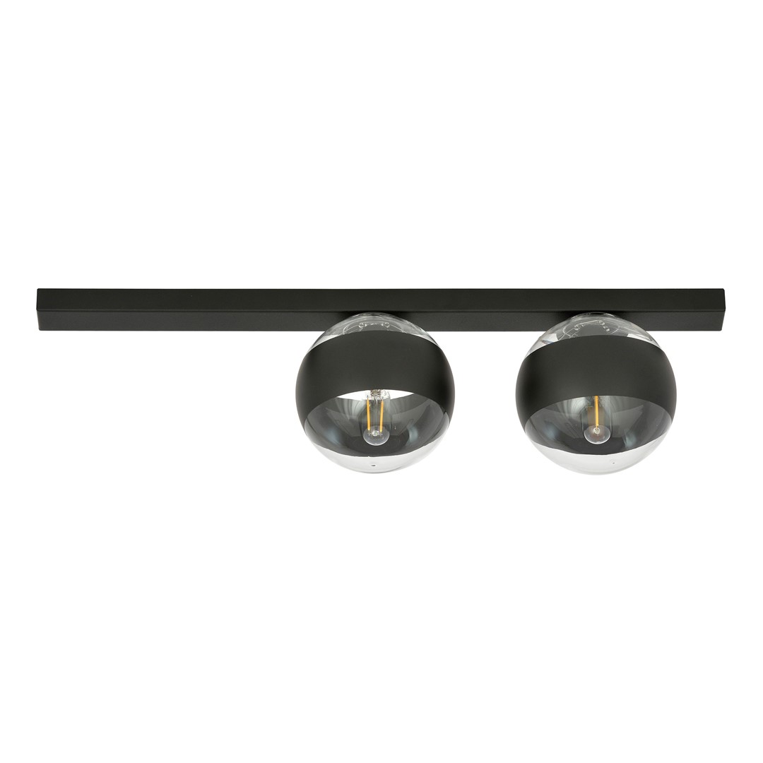 Emibig Stropna svjetiljka FIT 230V 10W MAX LED E14 Čelik/ Staklo Crna