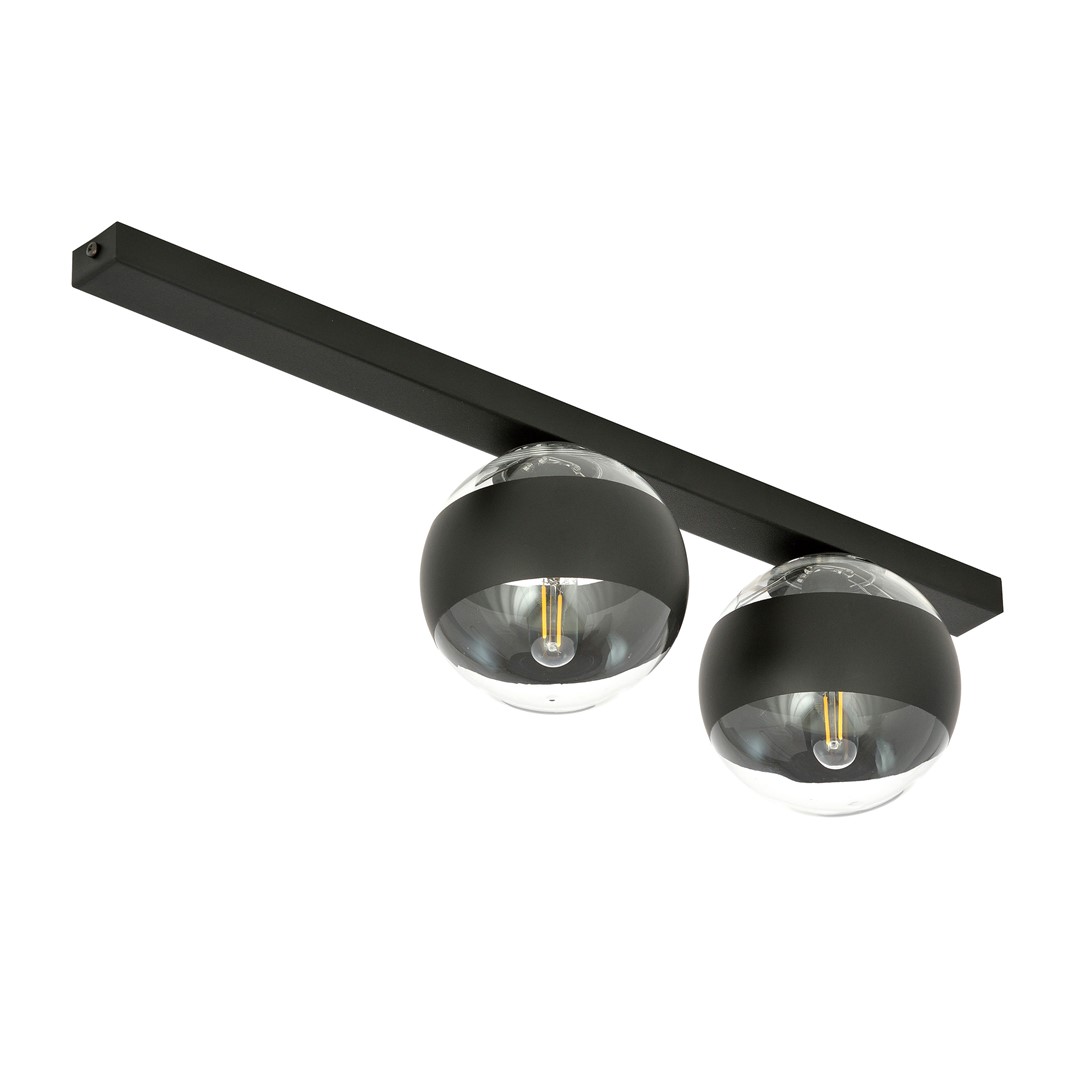 Emibig Stropna svjetiljka FIT 230V 10W MAX LED E14 Čelik/ Staklo Crna