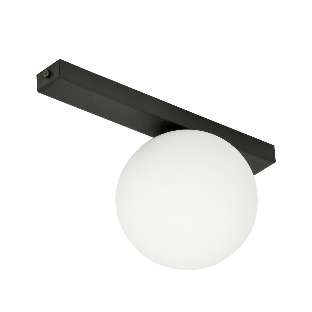 Emibig Stropna svjetiljka FIT 230V 10W MAX LED E14 Čelik/ Staklo Crna