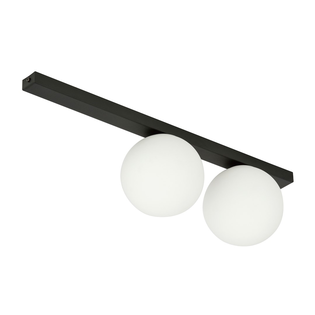 Emibig Stropna svjetiljka FIT 230V 10W MAX LED E14 Čelik/ Staklo Crna