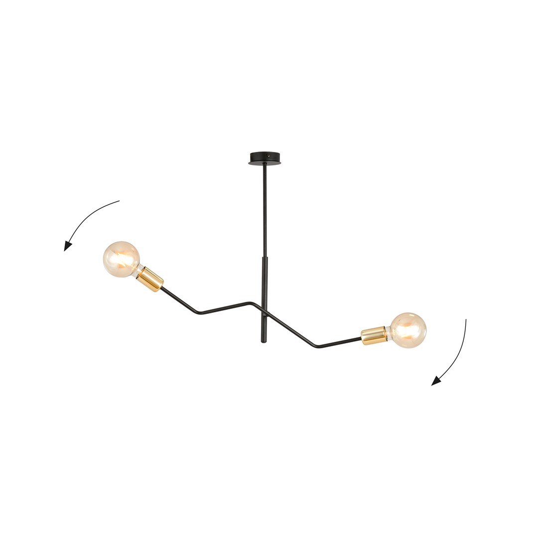 Emibig Stropna svjetiljka BOLT 230V 15W MAX LED E27 Čelik Crna