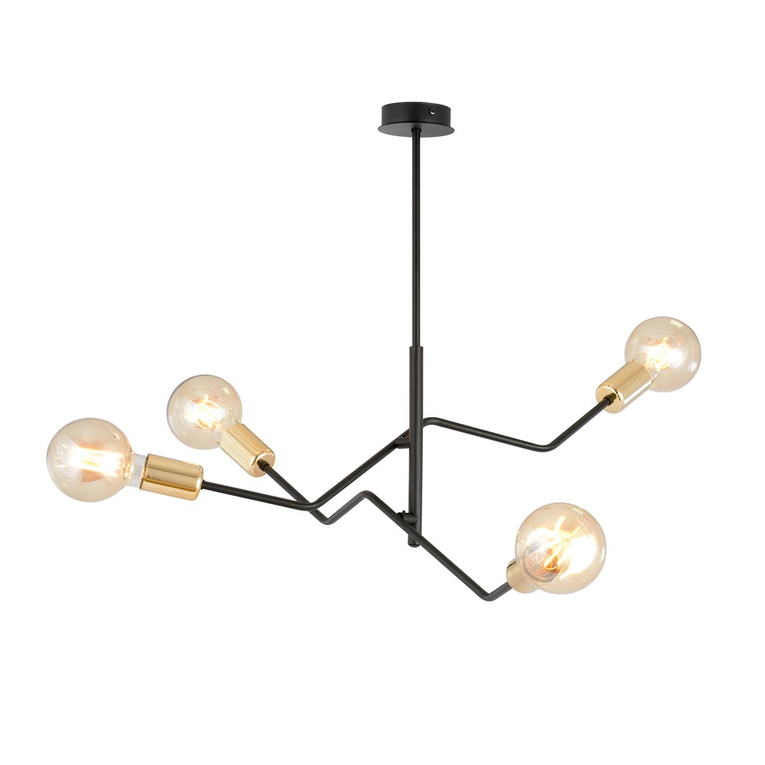 Emibig Stropna svjetiljka BOLT 230V 15W MAX LED E27 Čelik Crna
