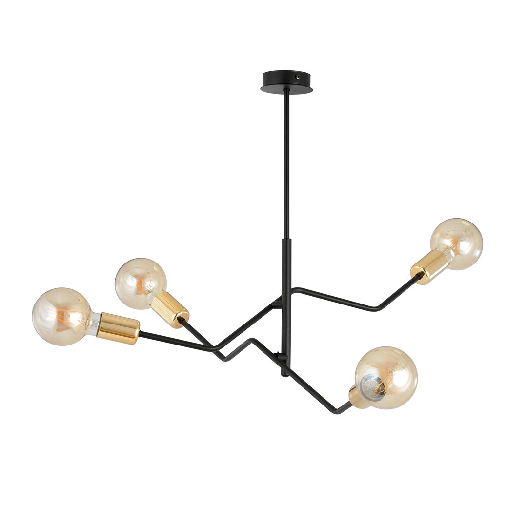 Emibig Stropna svjetiljka BOLT 230V 15W MAX LED E27 Čelik Crna