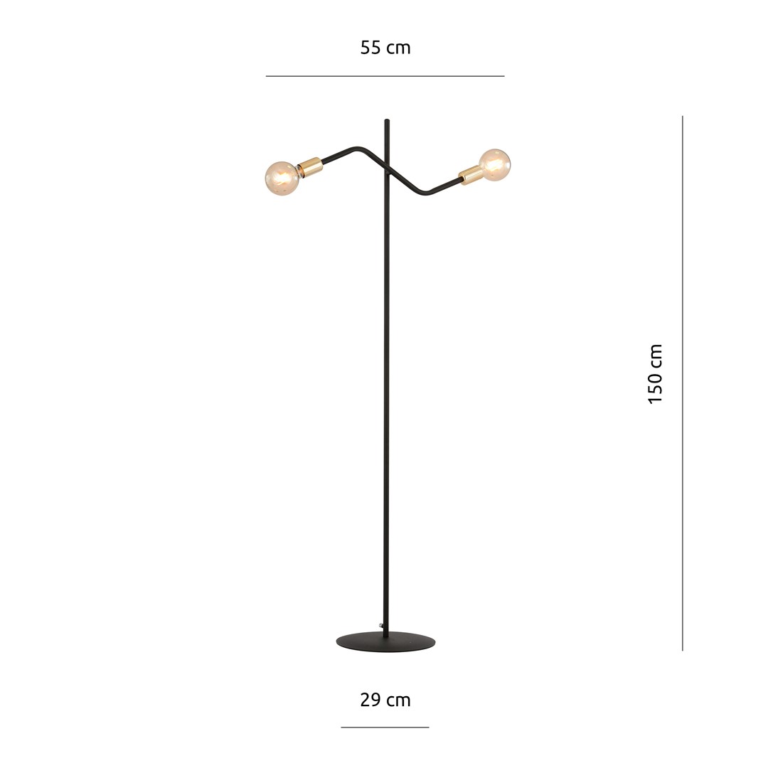 Emibig Stropna svjetiljka BOLT 230V 15W MAX LED E27 Čelik Crna
