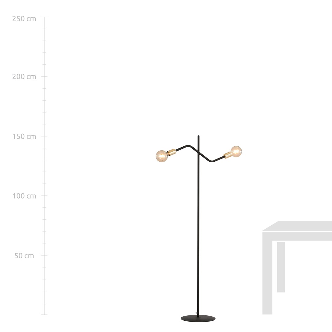 Emibig Stropna svjetiljka BOLT 230V 15W MAX LED E27 Čelik Crna