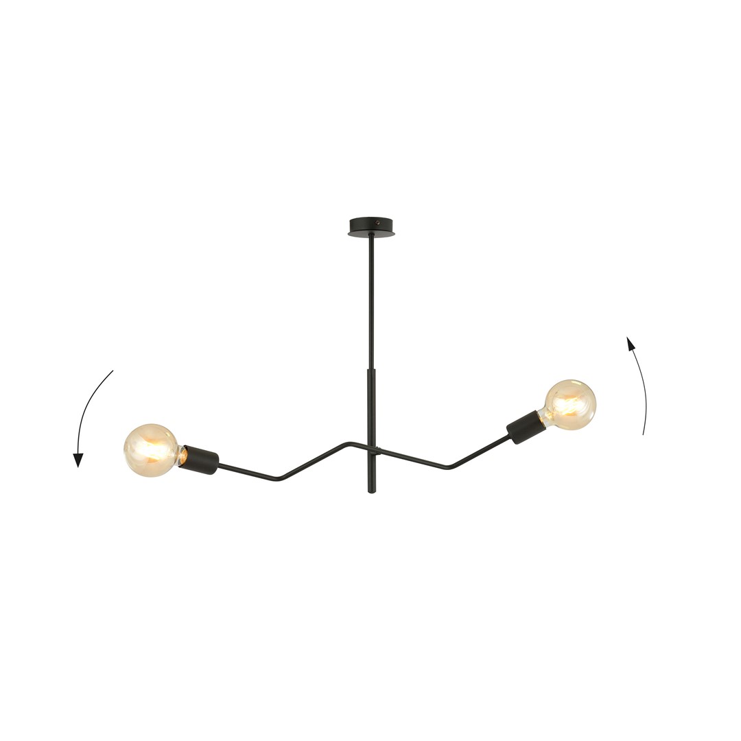 Emibig Stropna svjetiljka FRIX 230V 15W MAX LED E27 Čelik Crna