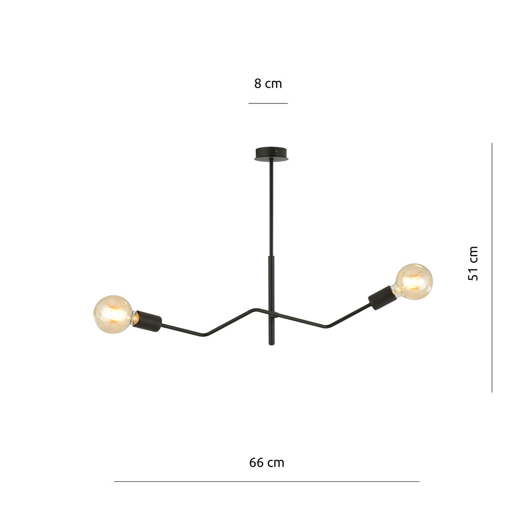 Emibig Stropna svjetiljka FRIX 230V 15W MAX LED E27 Čelik Crna