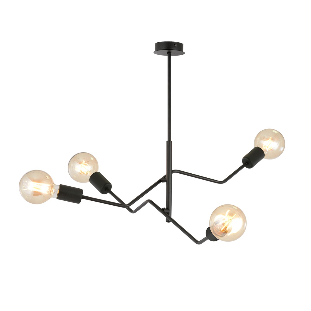 Emibig Stropna svjetiljka FRIX 230V 15W MAX LED E27 Čelik Crna
