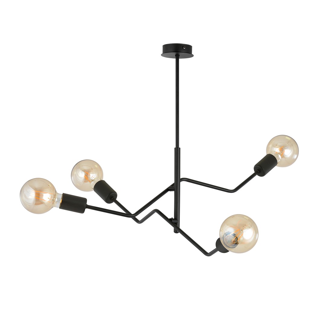 Emibig Stropna svjetiljka FRIX 230V 15W MAX LED E27 Čelik Crna