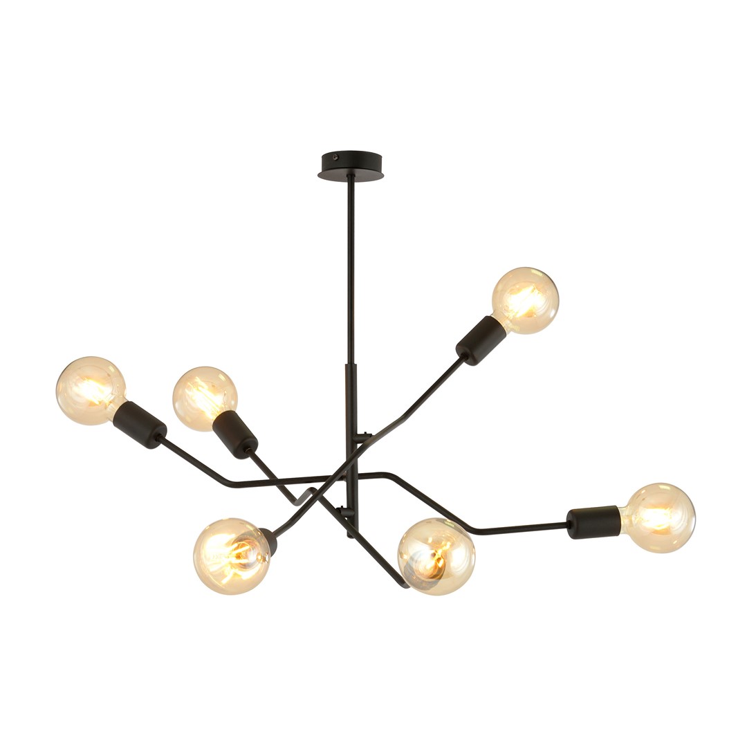Emibig Stropna svjetiljka FRIX 230V 15W MAX LED E27 Čelik Crna