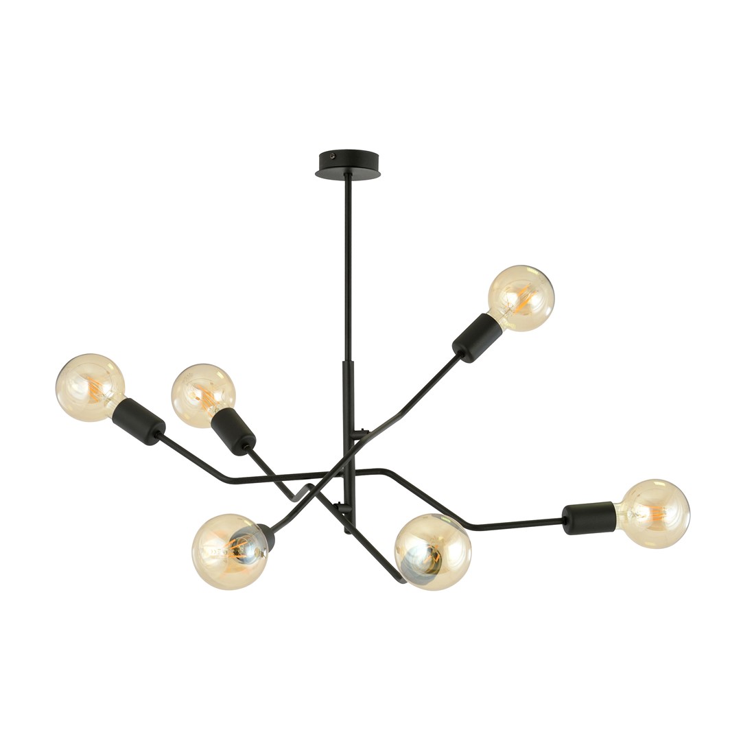 Emibig Stropna svjetiljka FRIX 230V 15W MAX LED E27 Čelik Crna