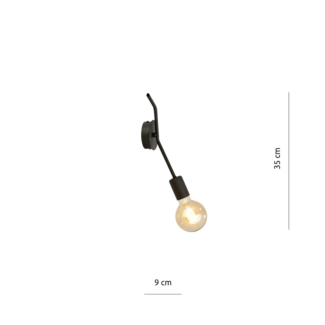 Emibig Stropna svjetiljka FRIX 230V 15W MAX LED E27 Čelik Crna