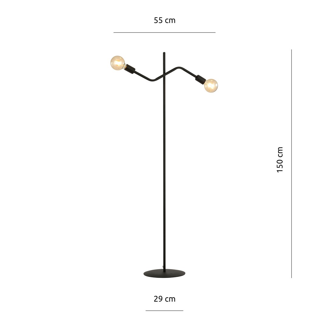 Emibig Stropna svjetiljka FRIX 230V 15W MAX LED E27 Čelik Crna
