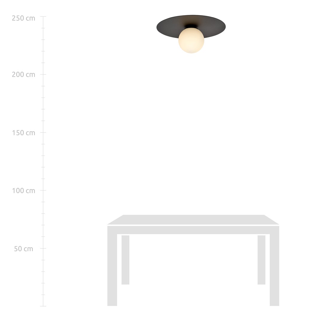 Emibig Stropna svjetiljka SOLAR 230V 10W MAX LED E14 Čelik/ Staklo Crna