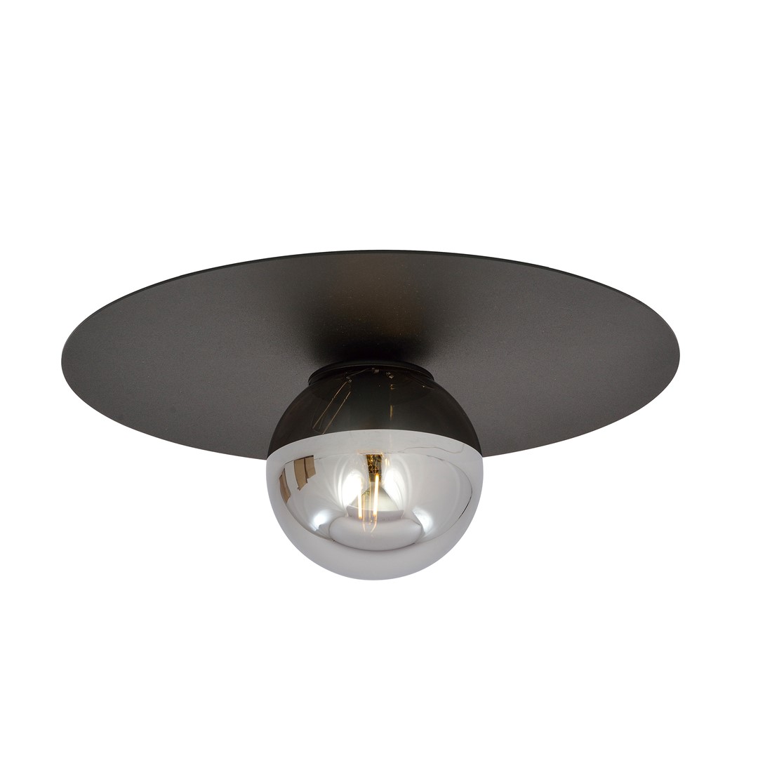 Emibig Stropna svjetiljka SOLAR 230V 10W MAX LED E14 Čelik/ Staklo Crna