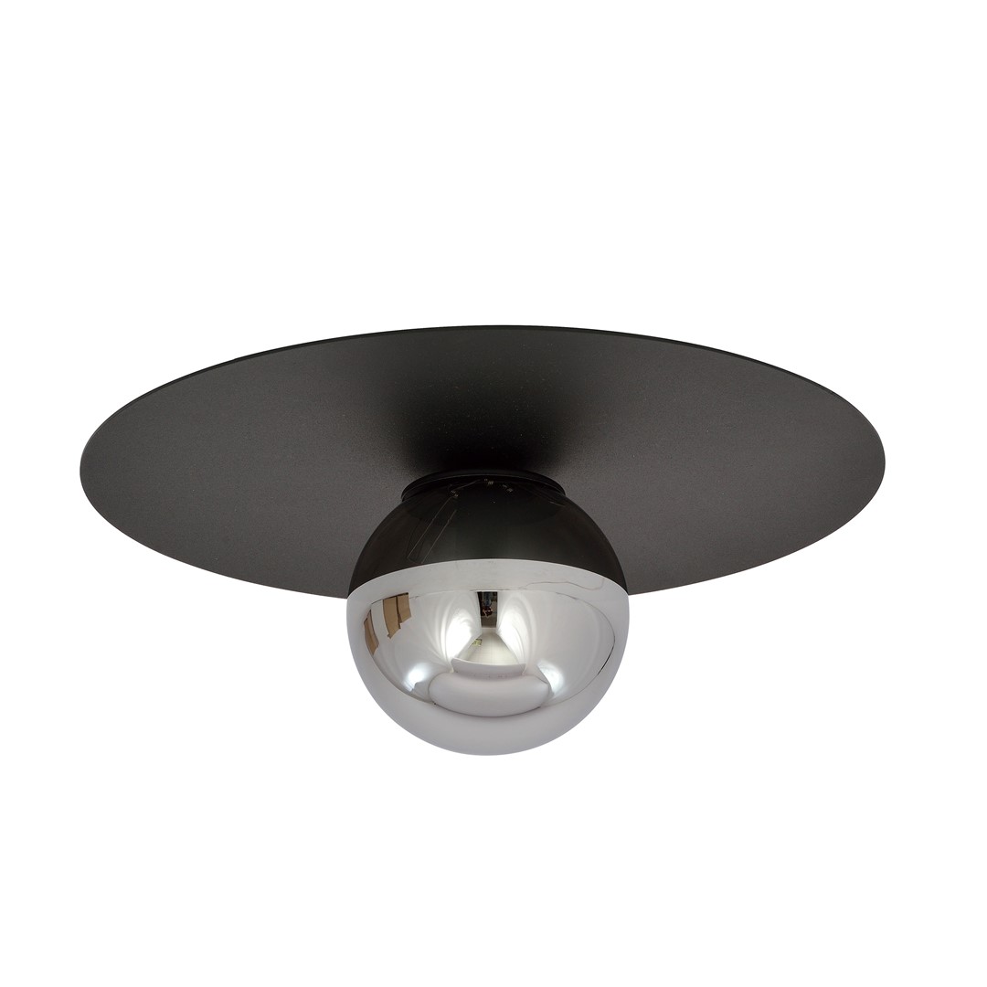 Emibig Stropna svjetiljka SOLAR 230V 10W MAX LED E14 Čelik/ Staklo Crna