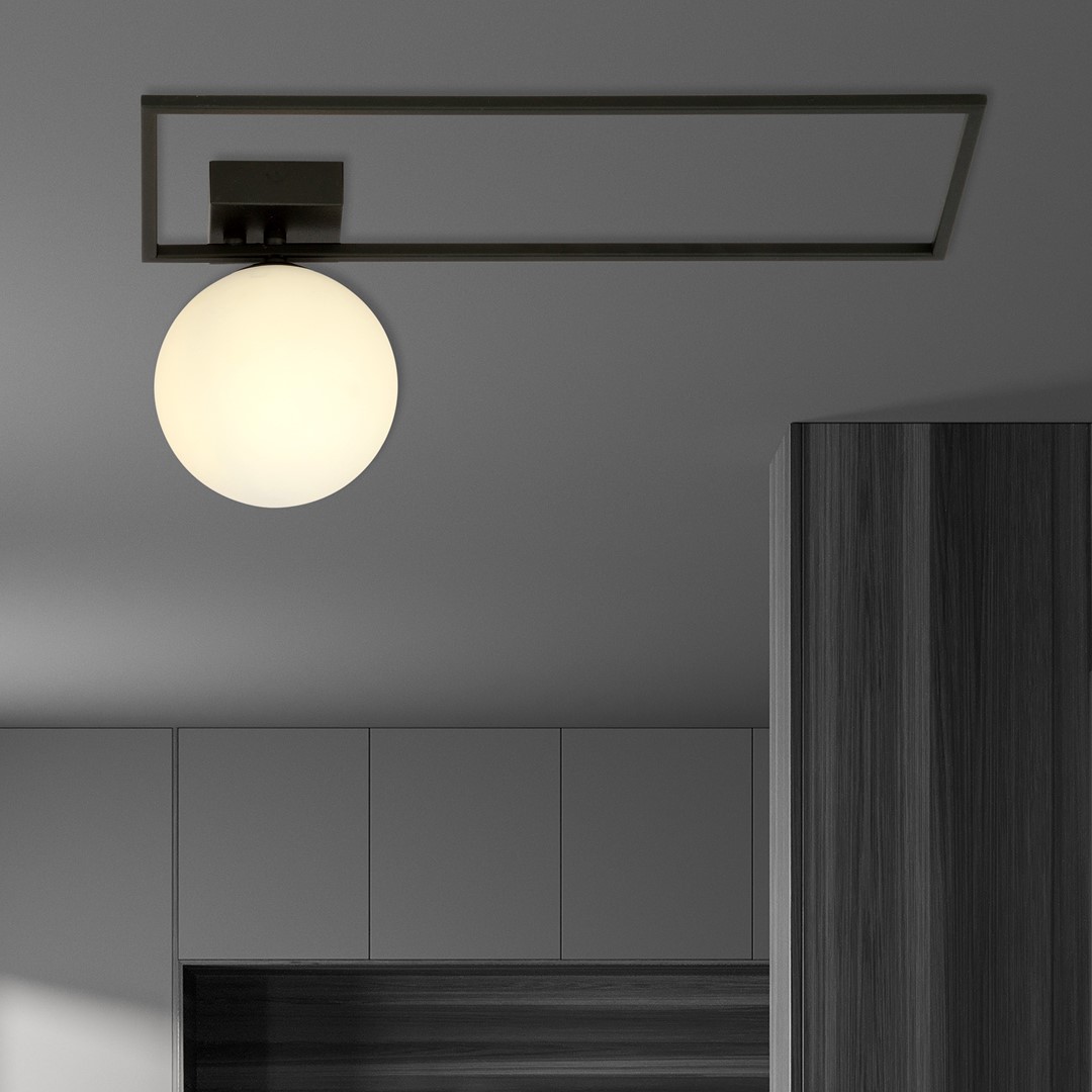 Emibig Stropna svjetiljka IMAGO 230V 10W MAX LED E14 Čelik/ Staklo Crna