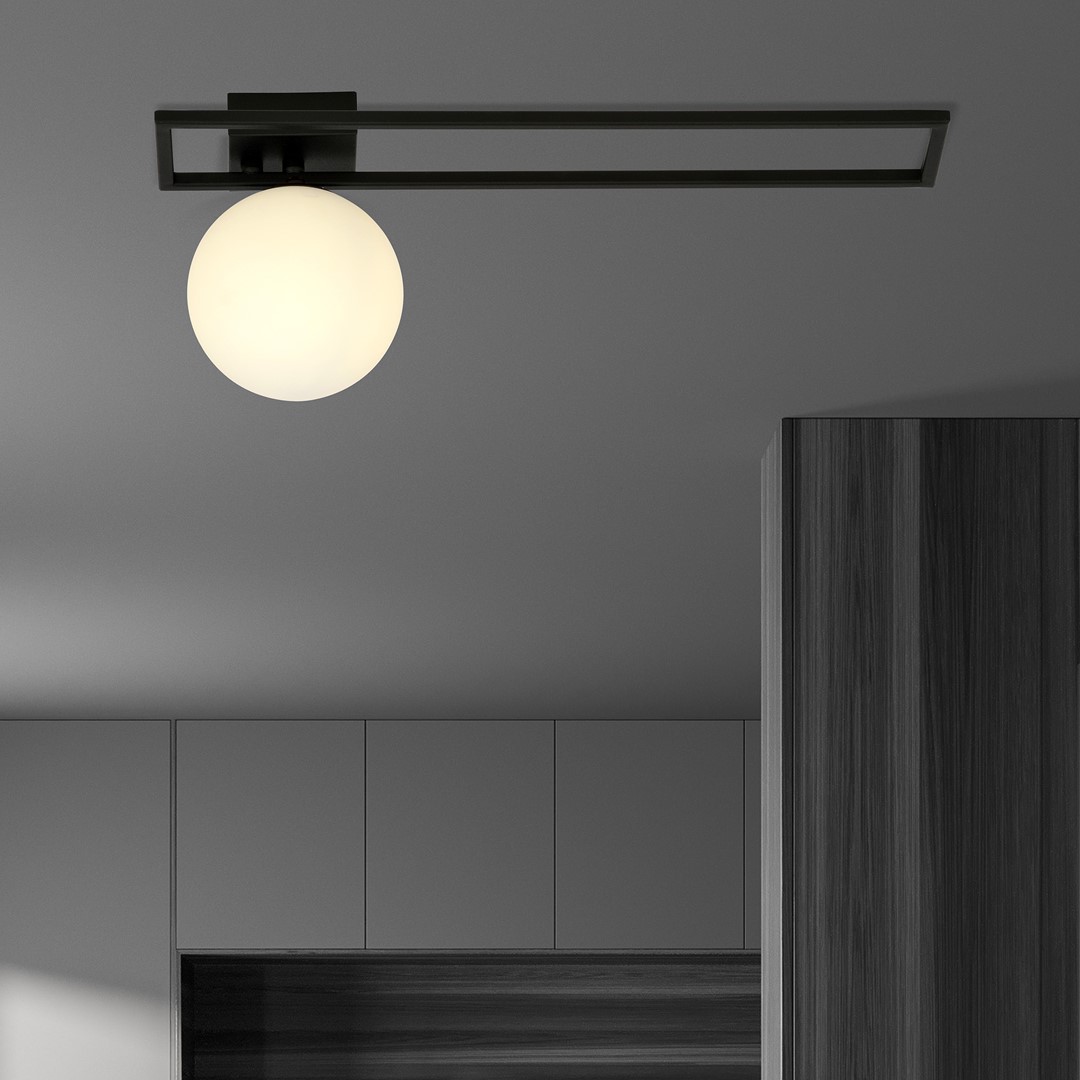 Emibig Stropna svjetiljka IMAGO 230V 10W MAX LED E14 Čelik/ Staklo Crna