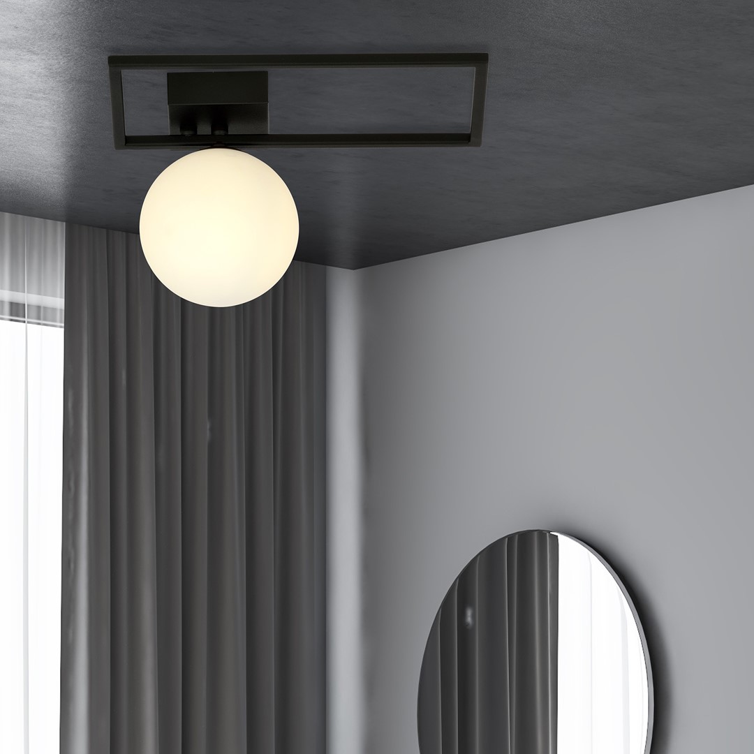 Emibig Stropna svjetiljka IMAGO 230V 10W MAX LED E14 Čelik/ Staklo Crna