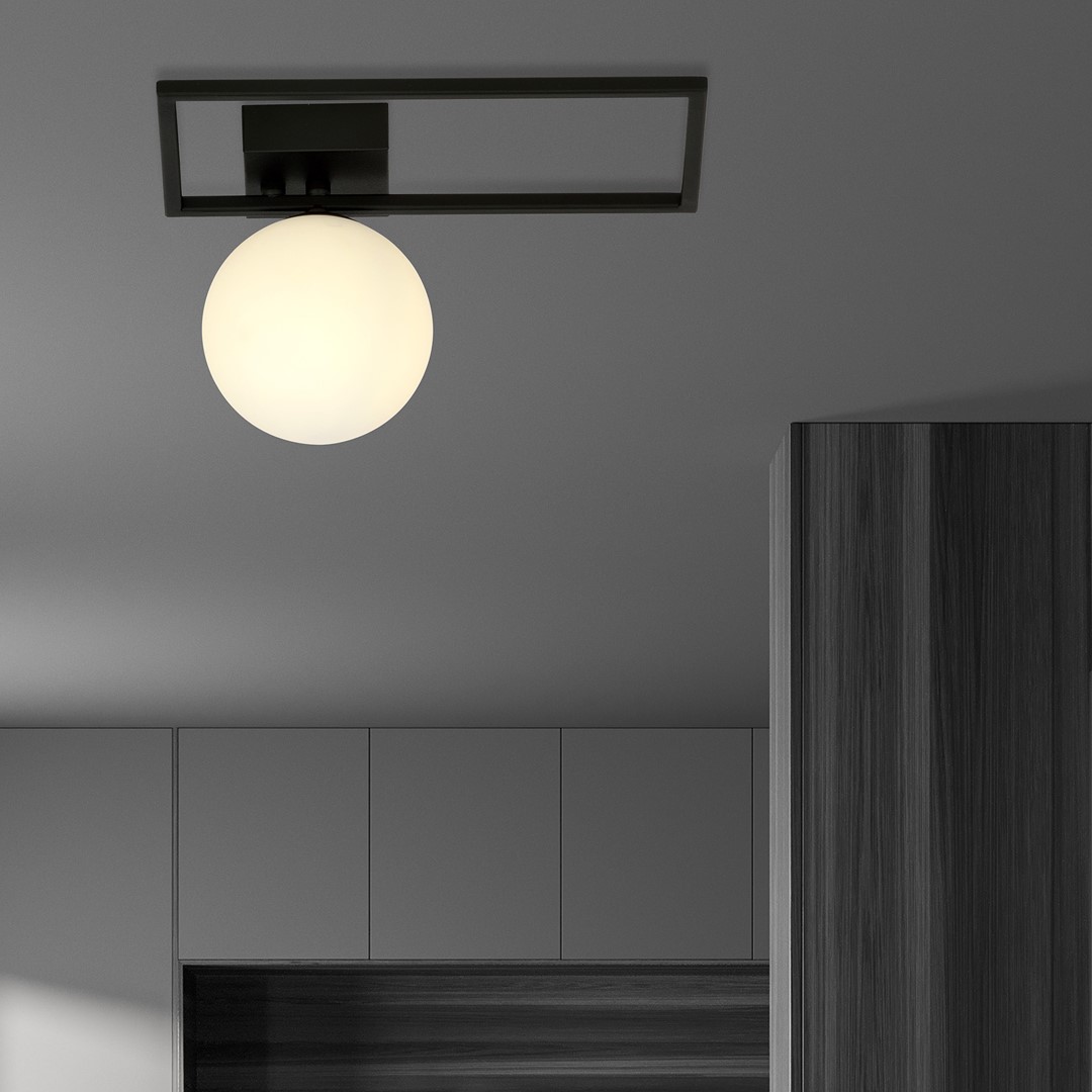 Emibig Stropna svjetiljka IMAGO 230V 10W MAX LED E14 Čelik/ Staklo Crna