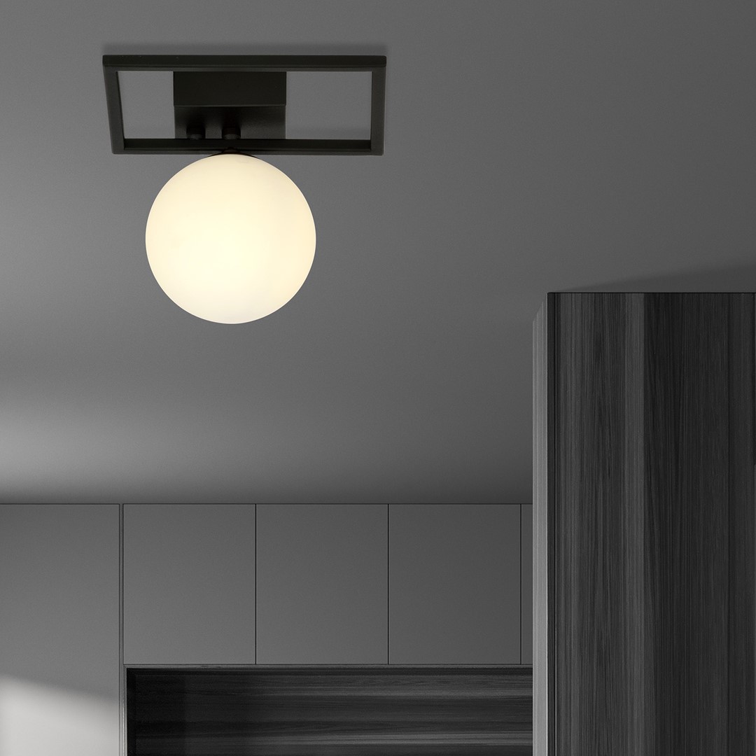 Emibig Stropna svjetiljka IMAGO 230V 10W MAX LED E14 Čelik/ Staklo Crna